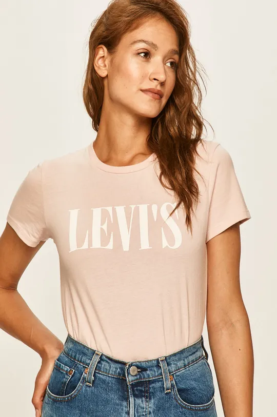 różowy Levi's - T-shirt Damski