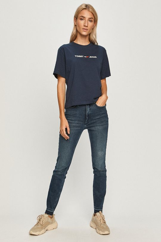 Tommy Jeans - Majica mornarsko plava