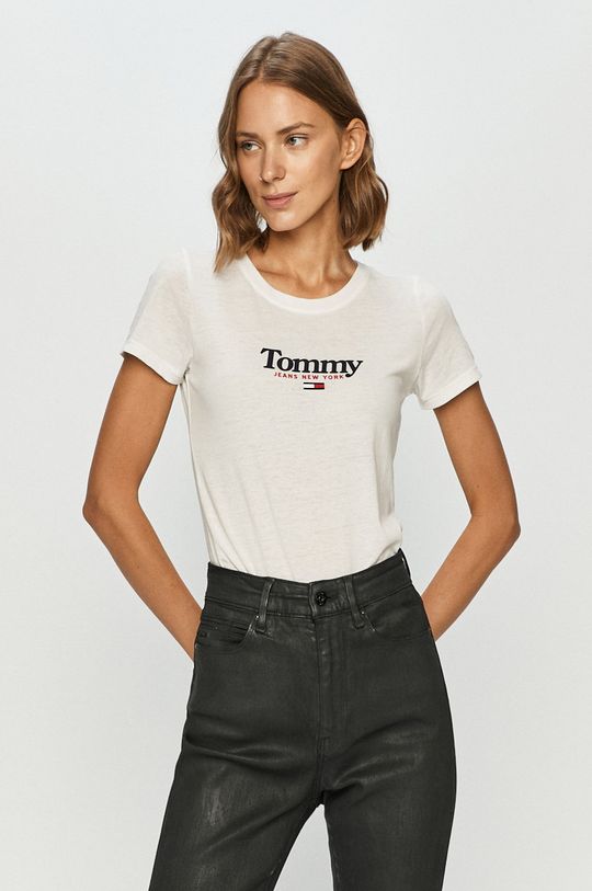 bijela Tommy Jeans - Majica Ženski