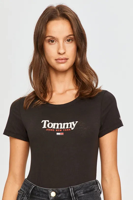 čierna Tommy Jeans - Tričko Dámsky