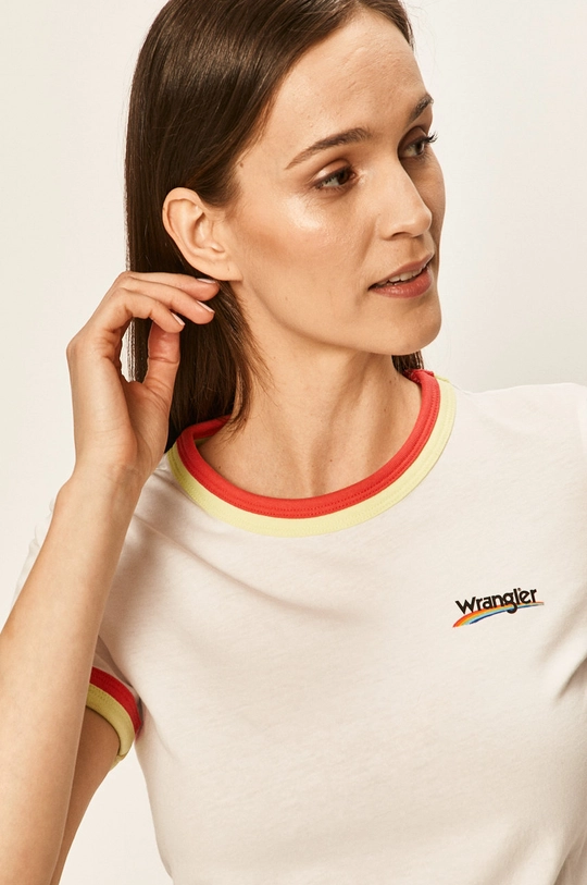 fehér Wrangler - T-shirt