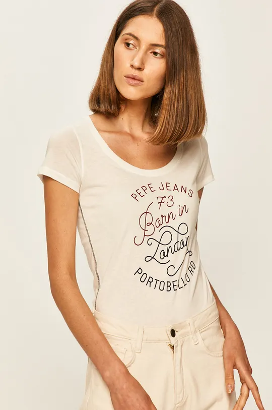 biały Pepe Jeans - T-shirt Adalys Damski