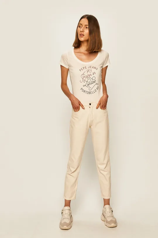 Pepe Jeans - T-shirt Adalys biały