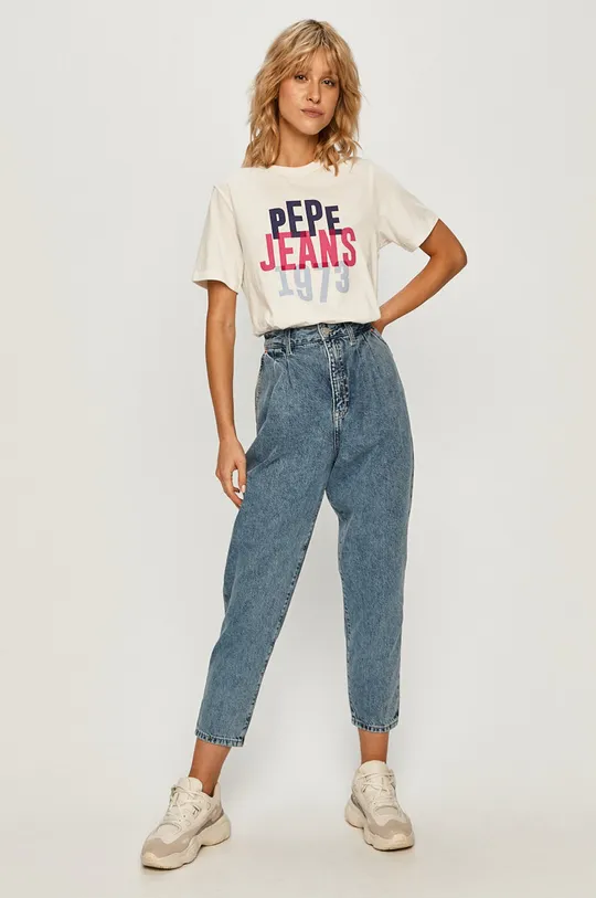 Pepe Jeans - T-shirt Adele biały