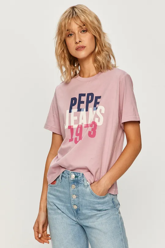 fioletowy Pepe Jeans - T-shirt Adele