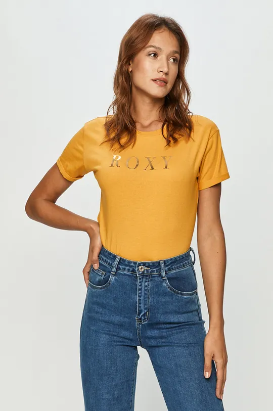 żółty Roxy - T-shirt Damski