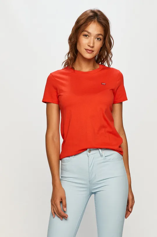 czerwony Levi's - T-shirt Damski