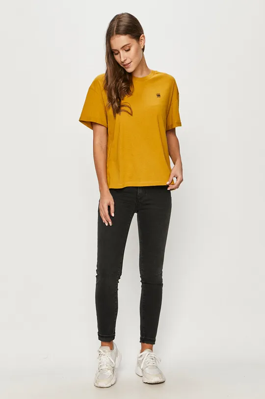 G-Star Raw - T-shirt sárga