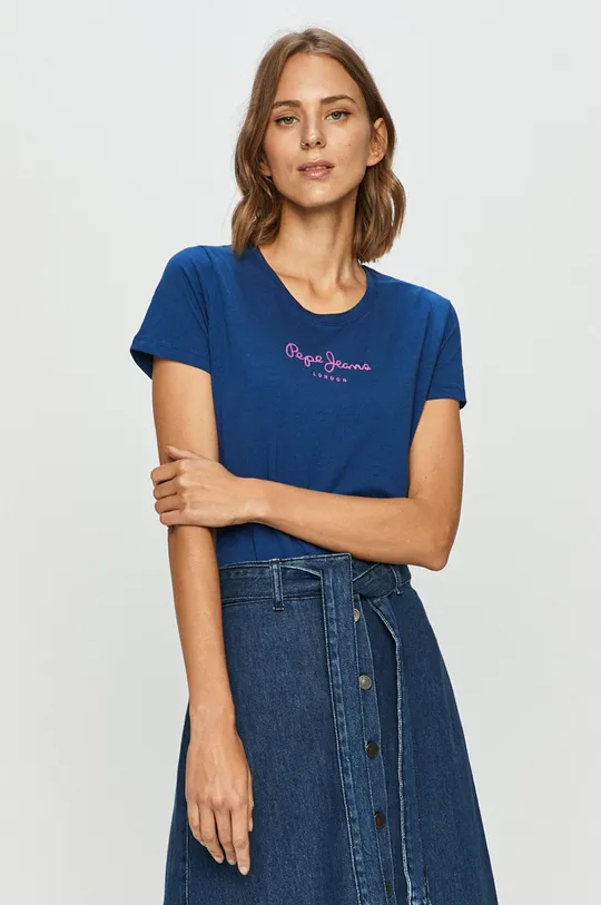 niebieski Pepe Jeans - T-shirt Virginia Damski