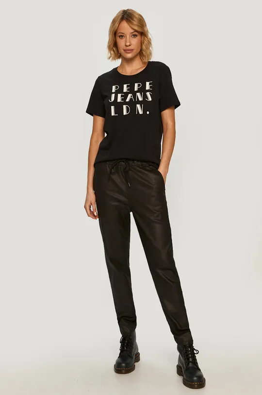 Pepe Jeans - T-shirt Fionna fekete