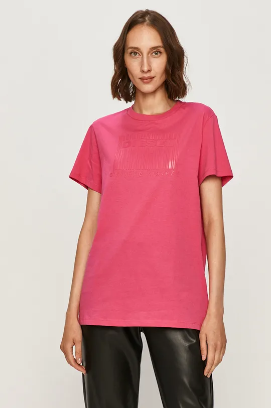 rózsaszín Diesel - T-shirt Női