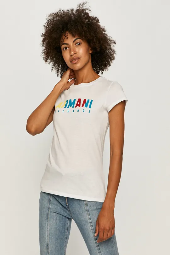 fehér Armani Exchange - T-shirt Női