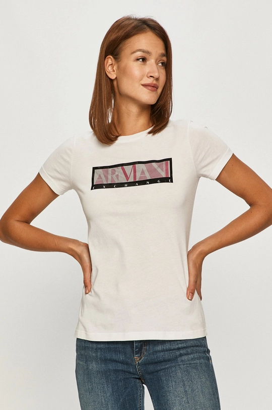 fehér Armani Exchange - T-shirt Női