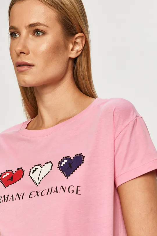 rózsaszín Armani Exchange - T-shirt Női