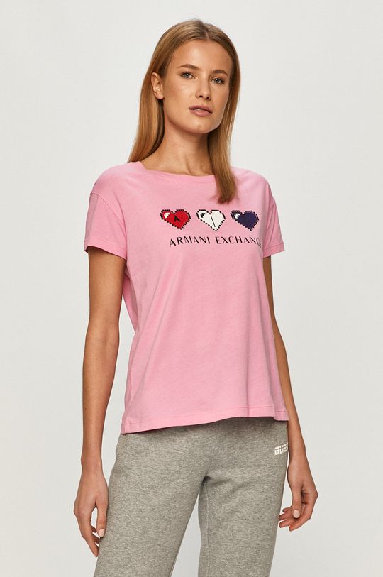 růžová Armani Exchange - Tričko