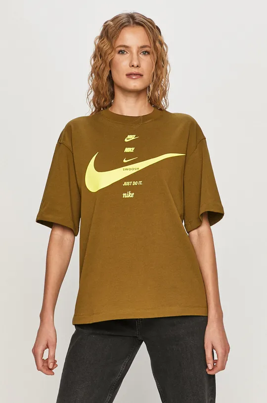 зелений Nike Sportswear - Футболка Жіночий
