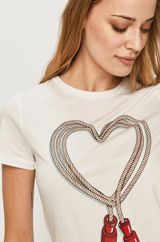 biały Love Moschino - T-shirt