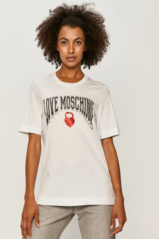 fehér Love Moschino - T-shirt Női