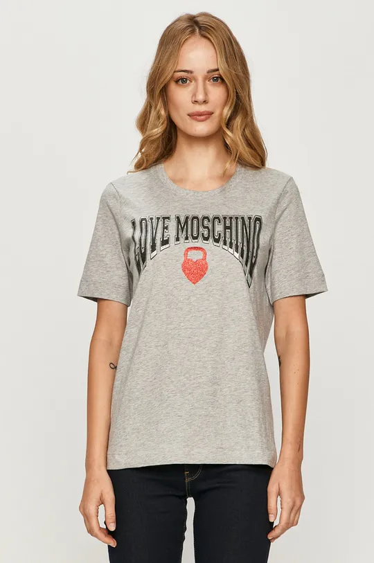 szürke Love Moschino - T-shirt Női