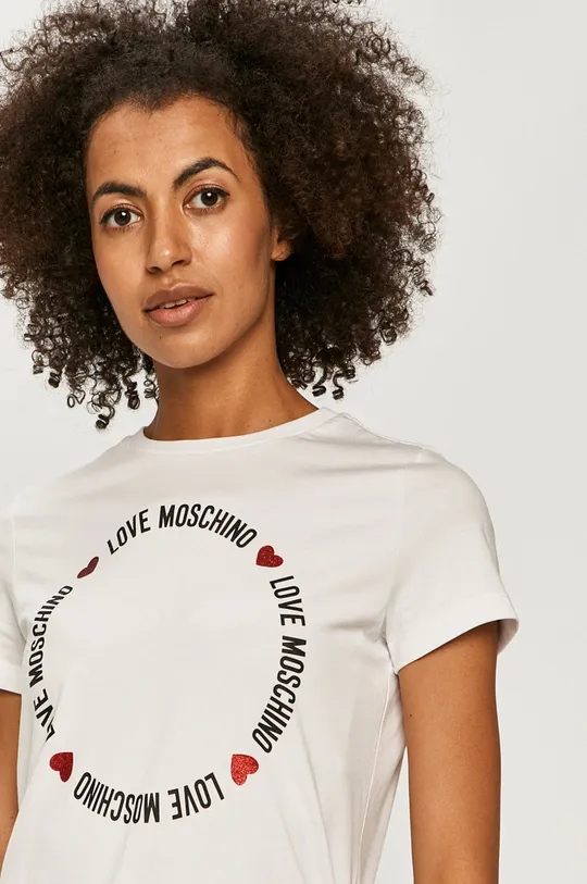 fehér Love Moschino - T-shirt
