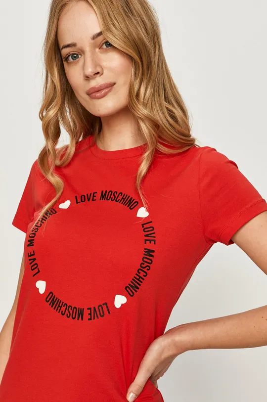 piros Love Moschino - T-shirt