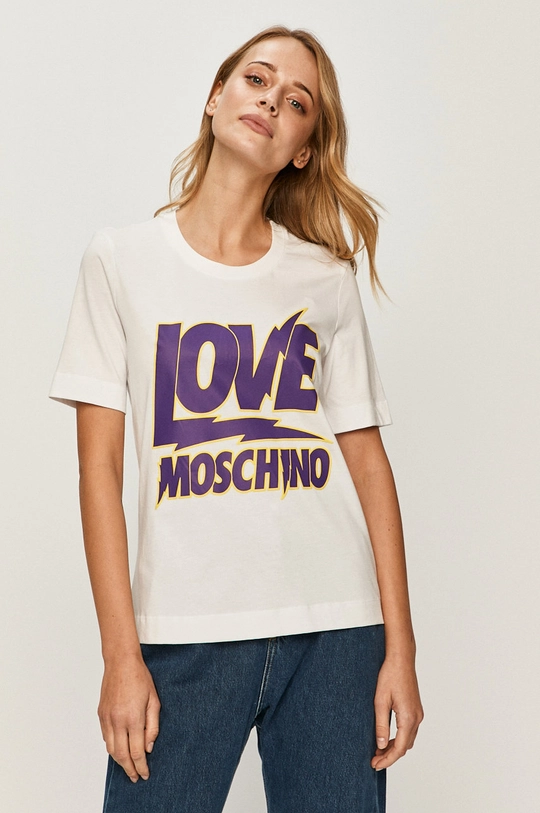 biela Love Moschino - Tričko Dámsky