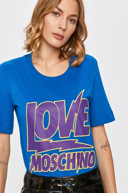 голубой Love Moschino - Футболка