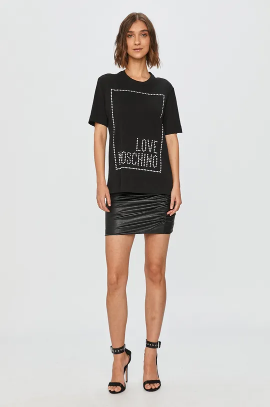Love Moschino - T-shirt fekete