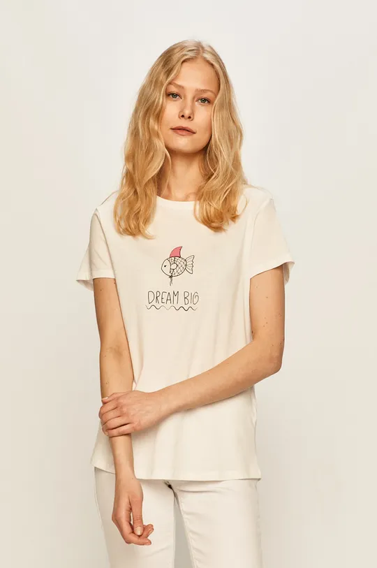fehér Jacqueline de Yong - T-shirt Női