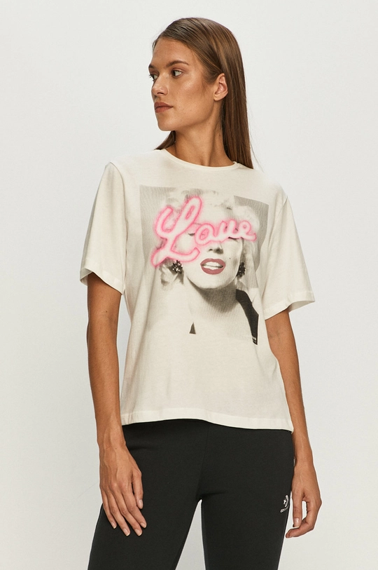 biały Jacqueline de Yong - T-shirt Damski