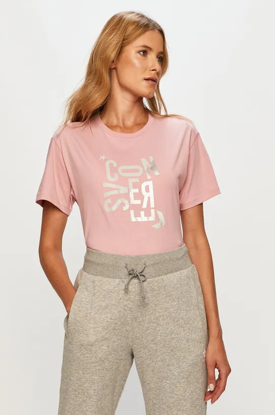 różowy Converse - T-shirt Damski