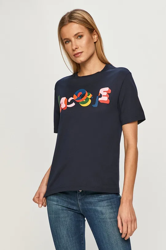 granatowy Lacoste - T-shirt TF2374