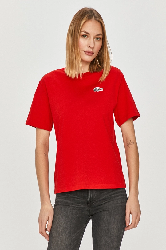 czerwony Lacoste - T-shirt TF5902 Damski