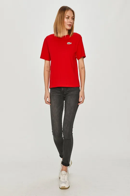 Lacoste - T-shirt TF5902 czerwony