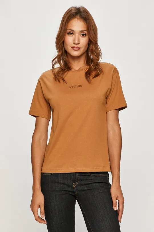 brązowy Vero Moda - T-shirt Damski