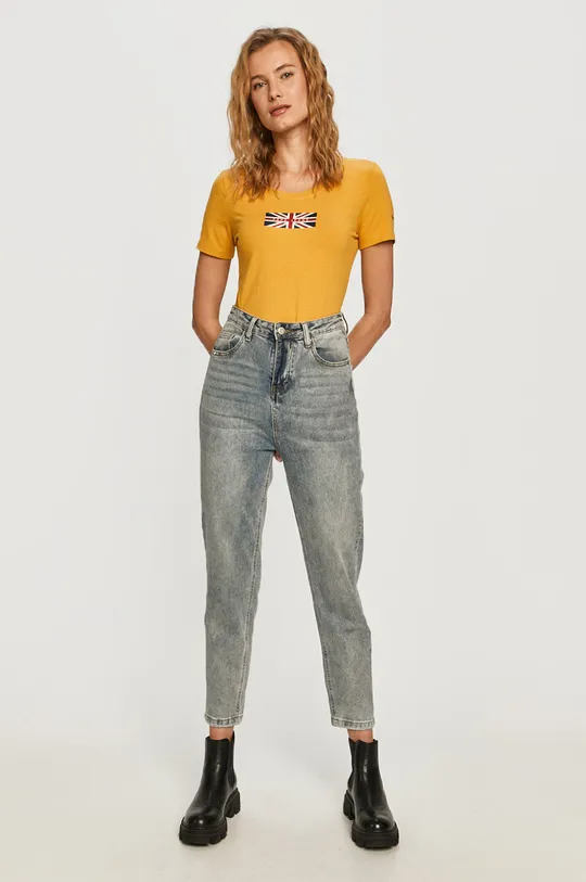 Pepe Jeans - T-shirt Caleba żółty
