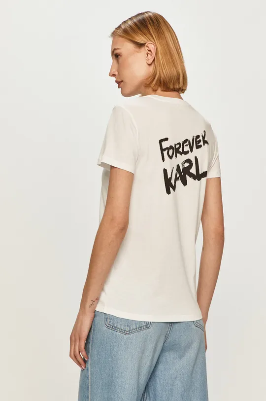 biały Karl Lagerfeld - T-shirt 205W1702