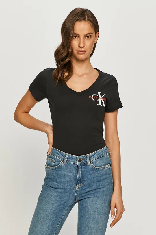 čierna Calvin Klein Jeans - Tričko Dámsky