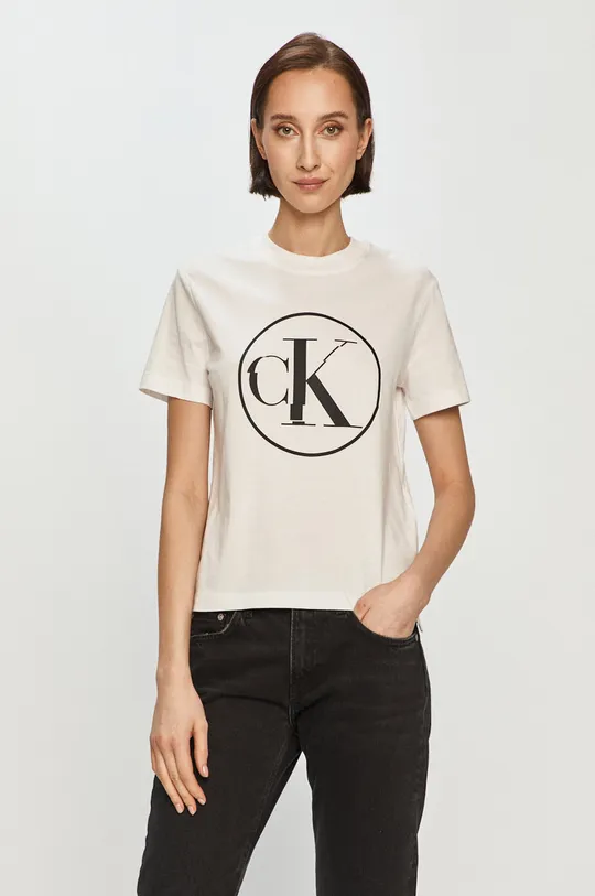 biały Calvin Klein Jeans - T-shirt J20J215134