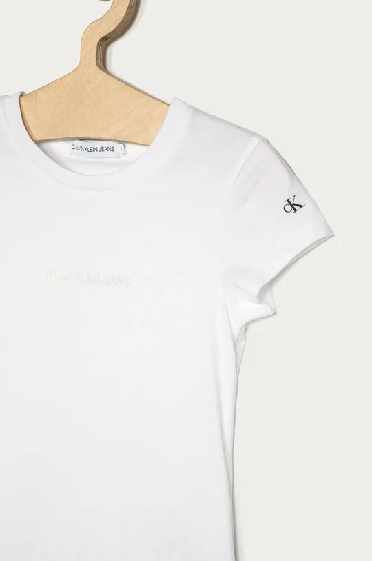Calvin Klein Jeans otroška majica 104-176 cm bela