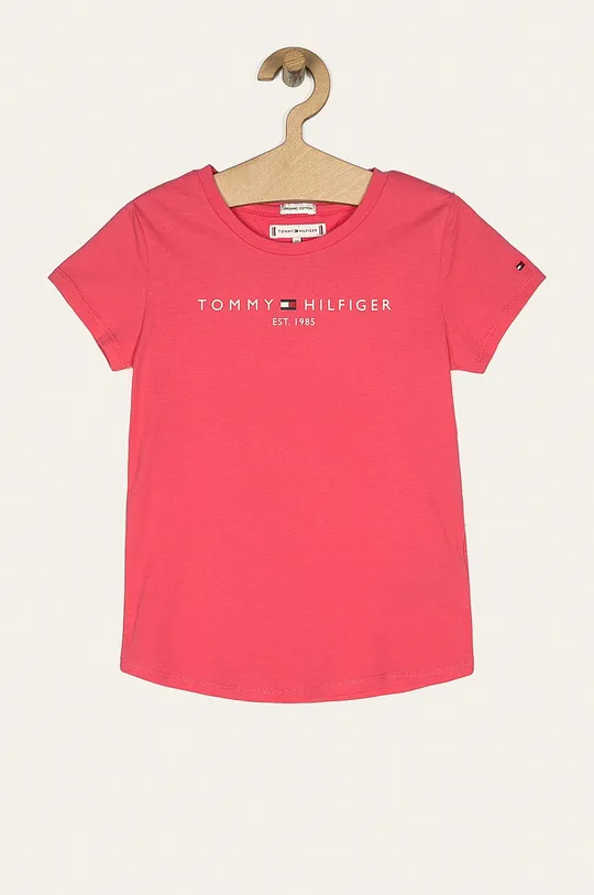 roza Tommy Hilfiger otroški t-shirt 74-176 cm Dekliški