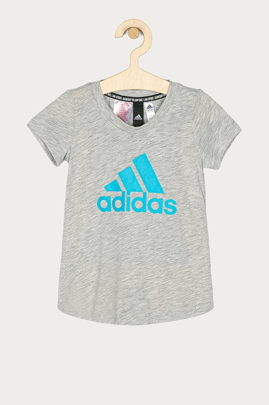 szary adidas Performance - T-shirt dziecięcy 110-170 cm GE0961 Dziewczęcy