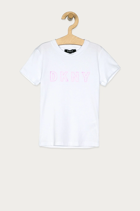 biały Dkny - T-shirt dziecięcy D35Q77 Dziewczęcy