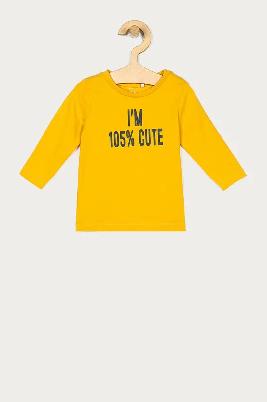 Name it - Detské tričko s dlhým rukávom 56-86 cm (3-pak) žltá