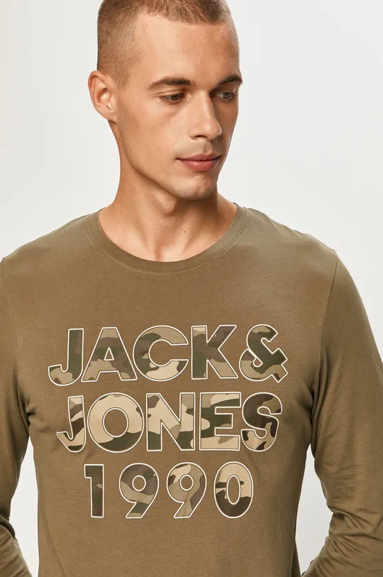 zelená Jack & Jones - Tričko s dlhým rukávom