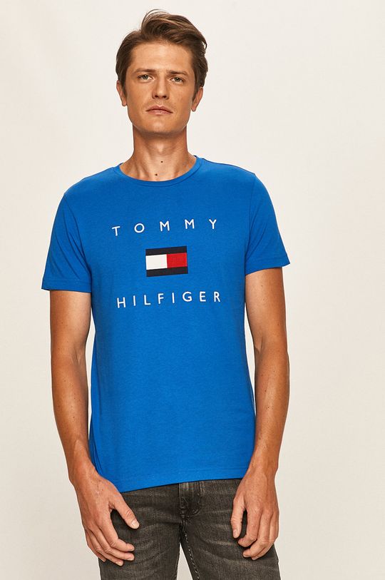 niebieski Tommy Hilfiger - T-shirt Męski
