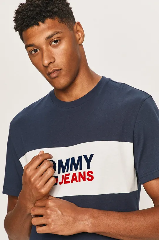 granatowy Tommy Jeans - T-shirt DM0DM08360 Męski