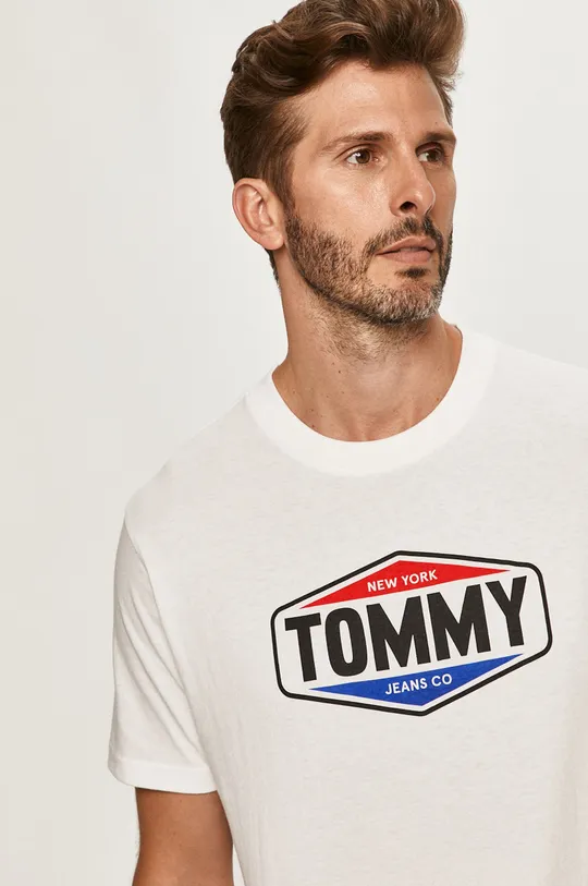 biela Tommy Jeans - Tričko