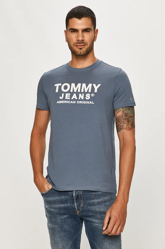 modrá Tommy Jeans - Tričko Pánsky
