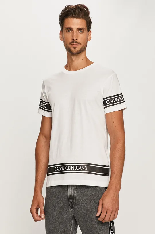 fehér Calvin Klein Jeans - T-shirt Férfi